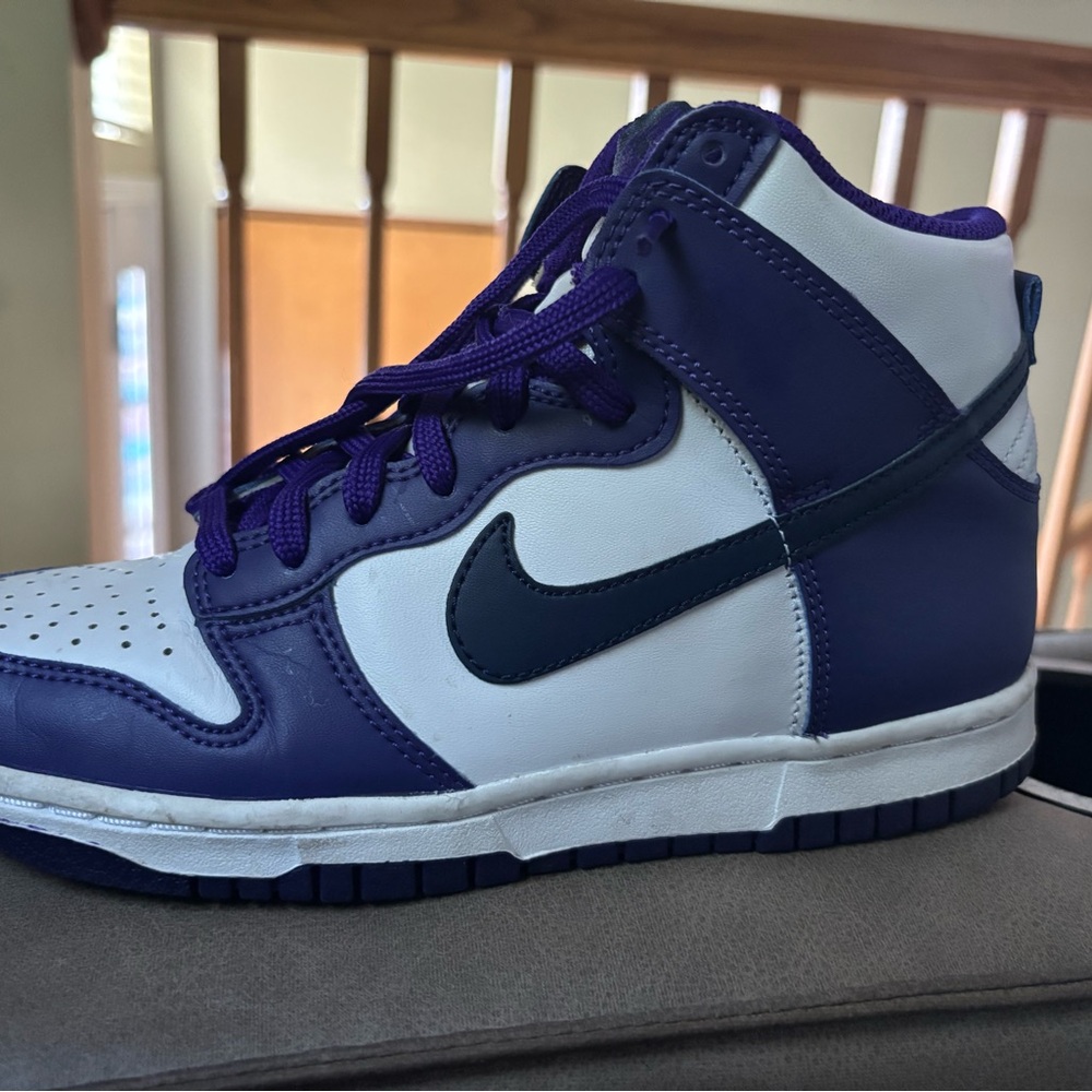 Nike High-Top Sneakers in Purple and White